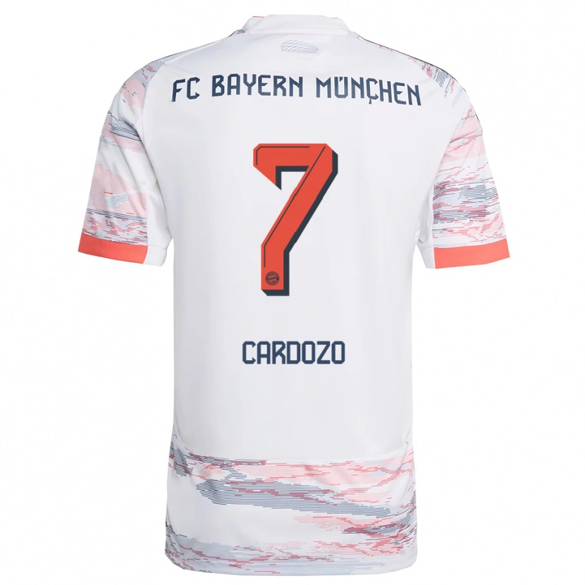 Danxen Damen Maycon Cardozo #7 Weiß Grau Auswärtstrikot Trikot 2025/26 T-Shirt