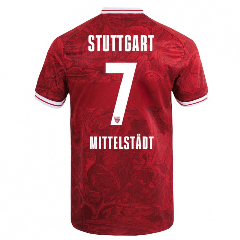 Danxen Damen Maximilian Mittelstädt #7 Rot Schwarz Auswärtstrikot Trikot 2025/26 T-Shirt