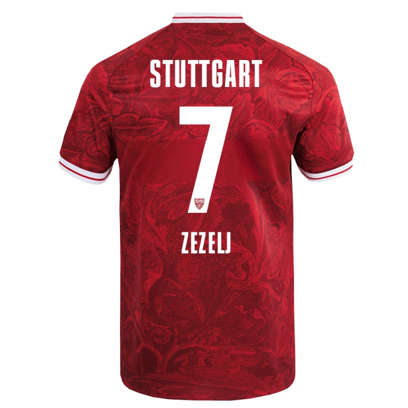 Danxen Damen Neno Zezelj #7 Rot Schwarz Auswärtstrikot Trikot 2025/26 T-Shirt