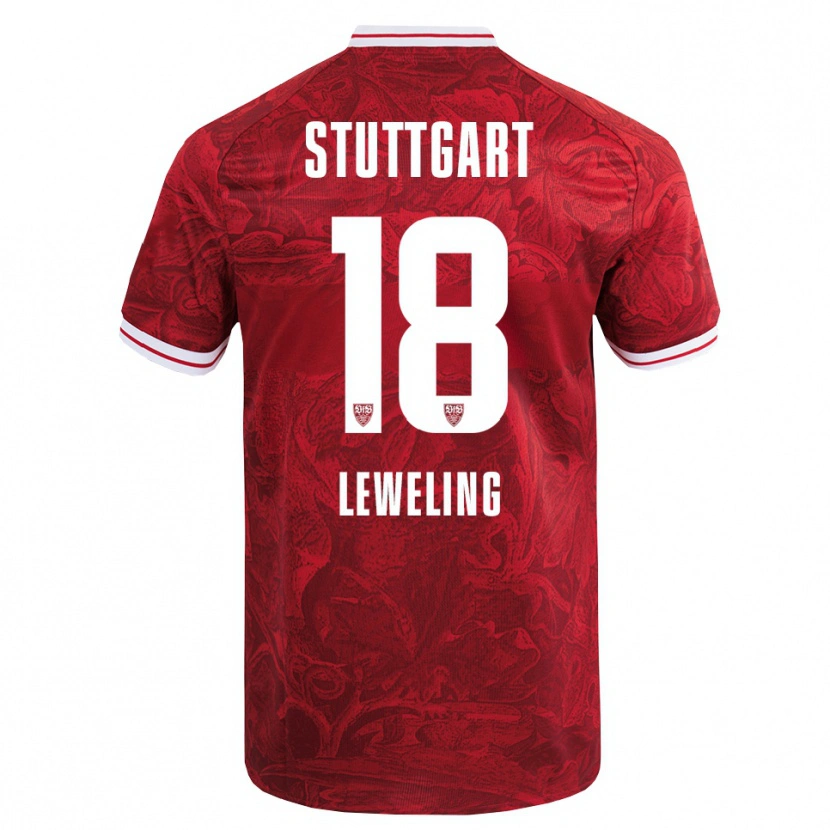 Danxen Damen Jamie Leweling #18 Rot Schwarz Auswärtstrikot Trikot 2025/26 T-Shirt