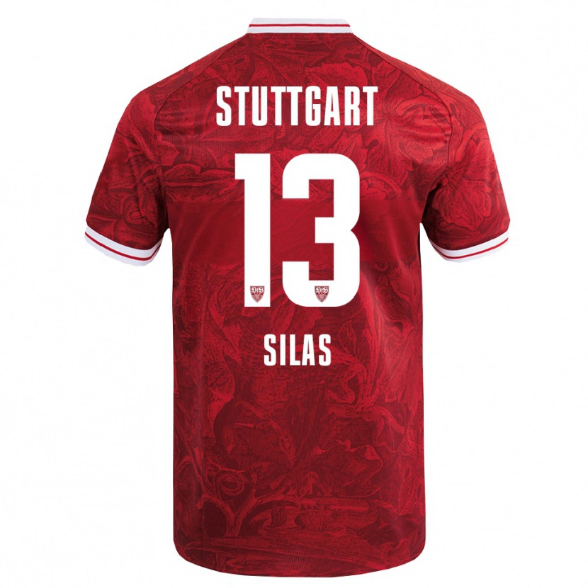 Danxen Damen Silas #13 Rot Schwarz Auswärtstrikot Trikot 2025/26 T-Shirt