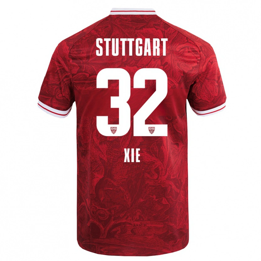 Danxen Damen Alexander Xie #32 Rot Schwarz Auswärtstrikot Trikot 2025/26 T-Shirt