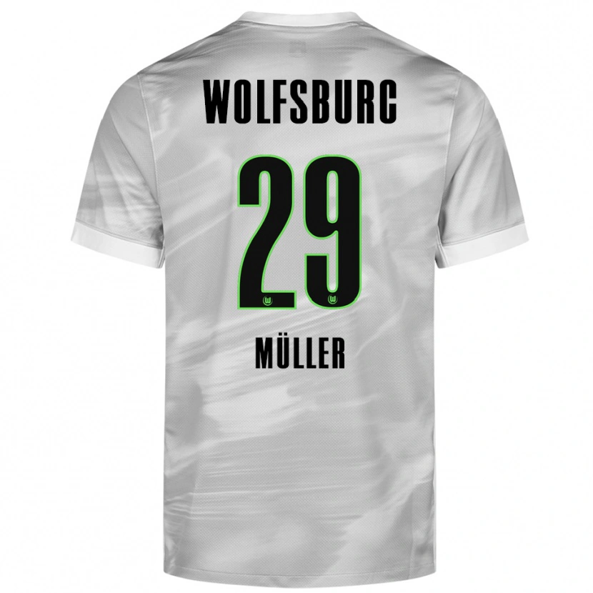 Danxen Damen Marius Müller #29 Grau Weiß Auswärtstrikot Trikot 2025/26 T-Shirt