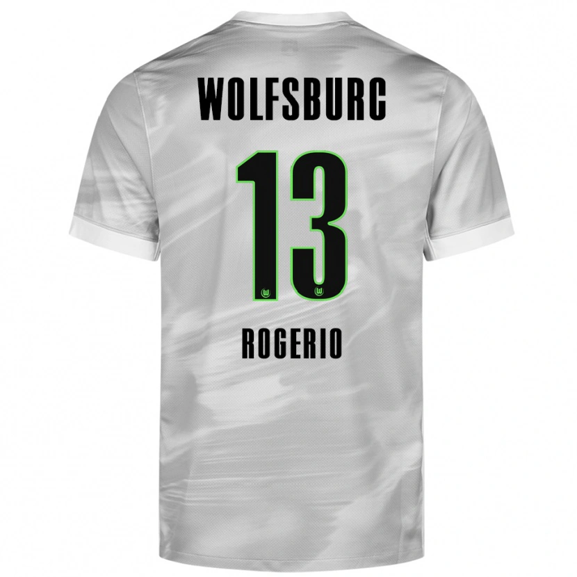 Danxen Damen Rogério #13 Grau Weiß Auswärtstrikot Trikot 2025/26 T-Shirt
