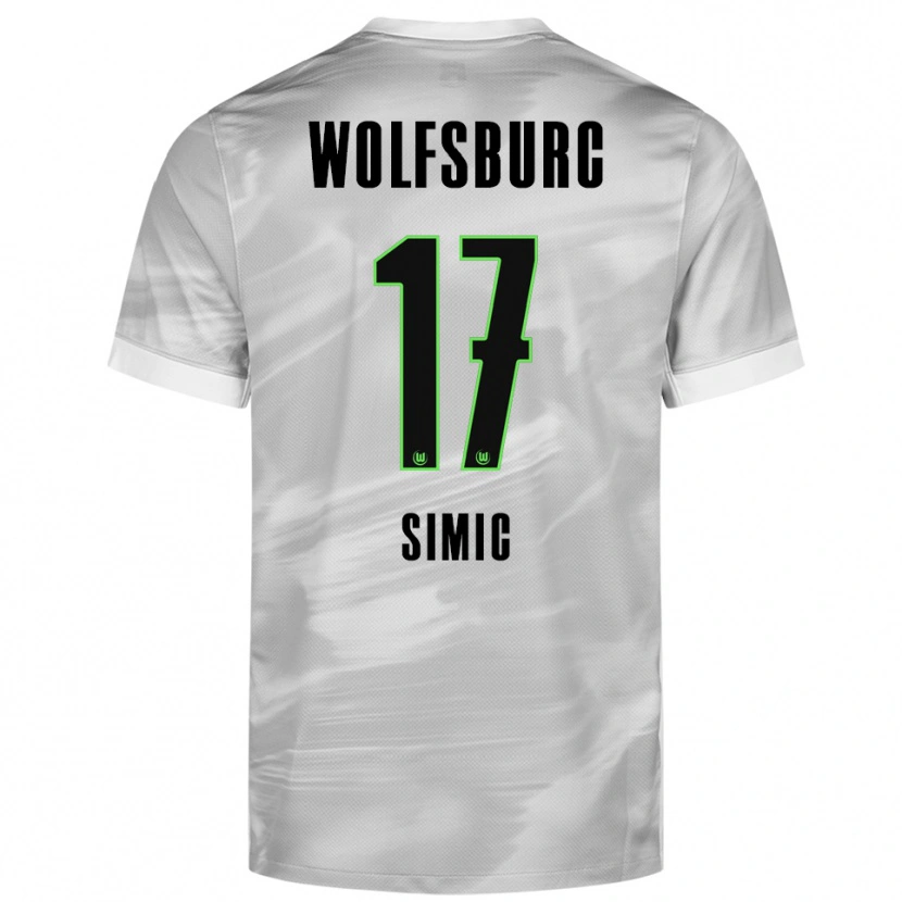 Danxen Damen Karlo Simic #17 Grau Weiß Auswärtstrikot Trikot 2025/26 T-Shirt