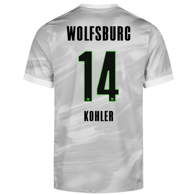 Danxen Damen Leonard Köhler #14 Grau Weiß Auswärtstrikot Trikot 2025/26 T-Shirt