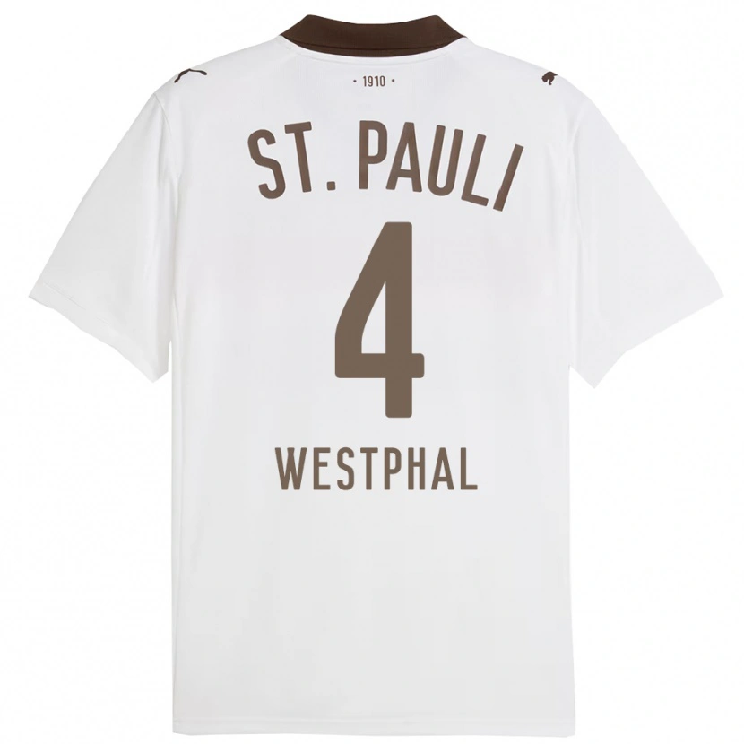 Danxen Damen Jannik Westphal #4 Weiß Rot Auswärtstrikot Trikot 2025/26 T-Shirt