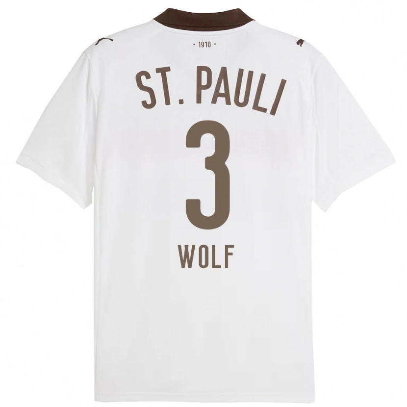 Danxen Damen Raphael Wolf #3 Weiß Rot Auswärtstrikot Trikot 2025/26 T-Shirt