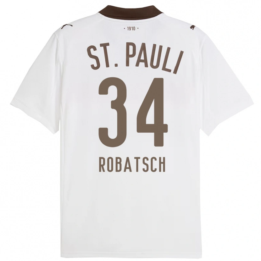 Danxen Damen Jannik Robatsch #34 Weiß Rot Auswärtstrikot Trikot 2025/26 T-Shirt