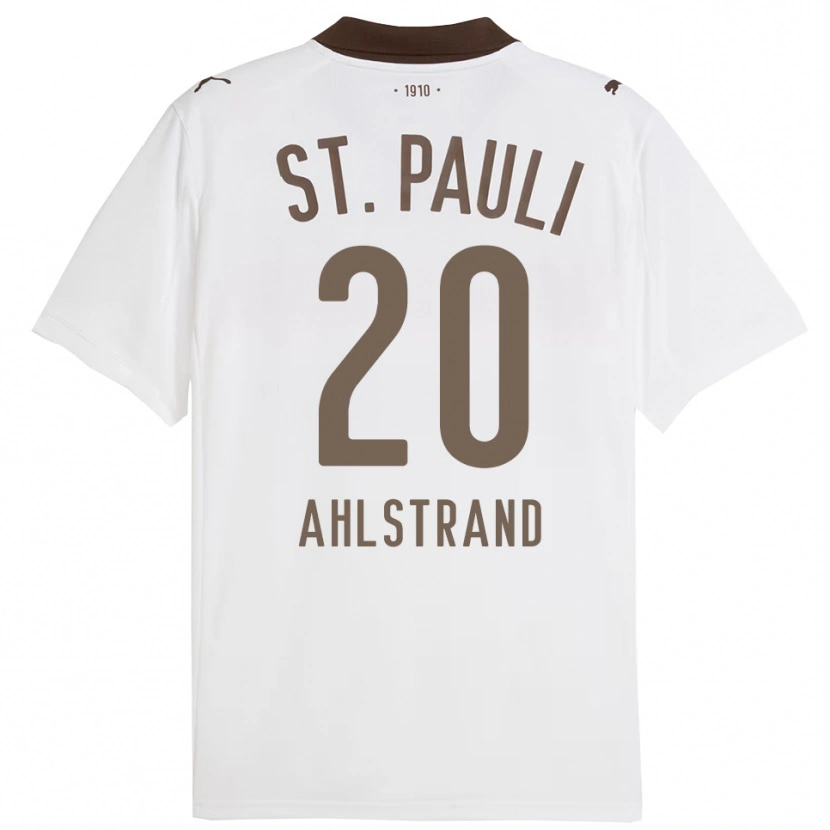 Danxen Damen Erik Ahlstrand #20 Weiß Rot Auswärtstrikot Trikot 2025/26 T-Shirt