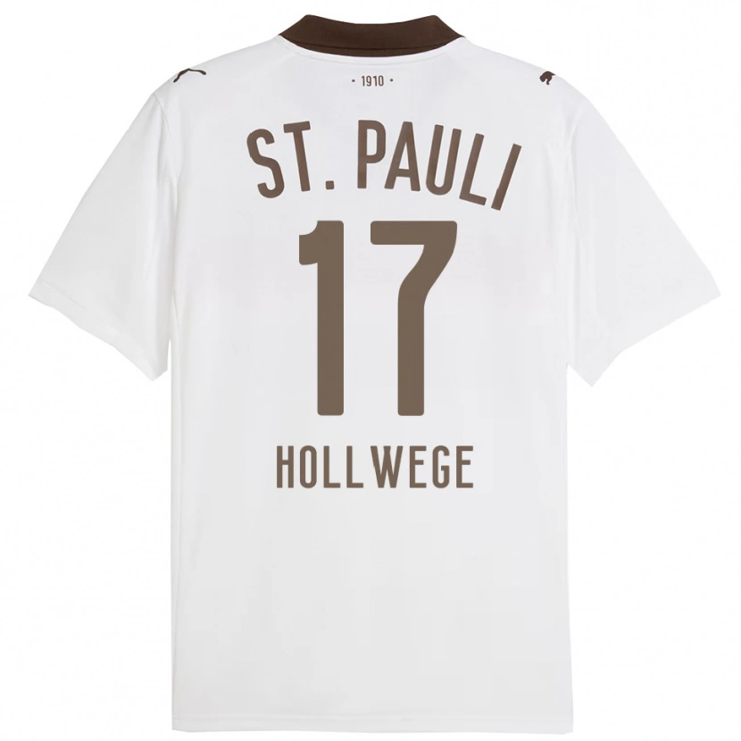 Danxen Damen Jonah Hollwege #17 Weiß Rot Auswärtstrikot Trikot 2025/26 T-Shirt