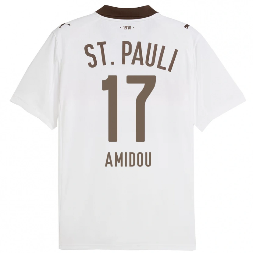 Danxen Damen Amir Amidou #17 Weiß Rot Auswärtstrikot Trikot 2025/26 T-Shirt