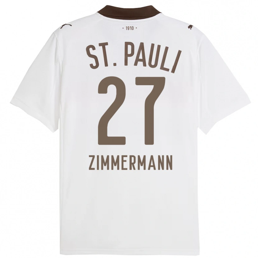 Danxen Damen Tara Zimmermann #27 Weiß Rot Auswärtstrikot Trikot 2025/26 T-Shirt