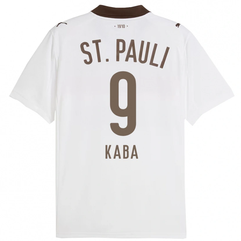 Danxen Damen Wissou Kaba #9 Weiß Rot Auswärtstrikot Trikot 2025/26 T-Shirt