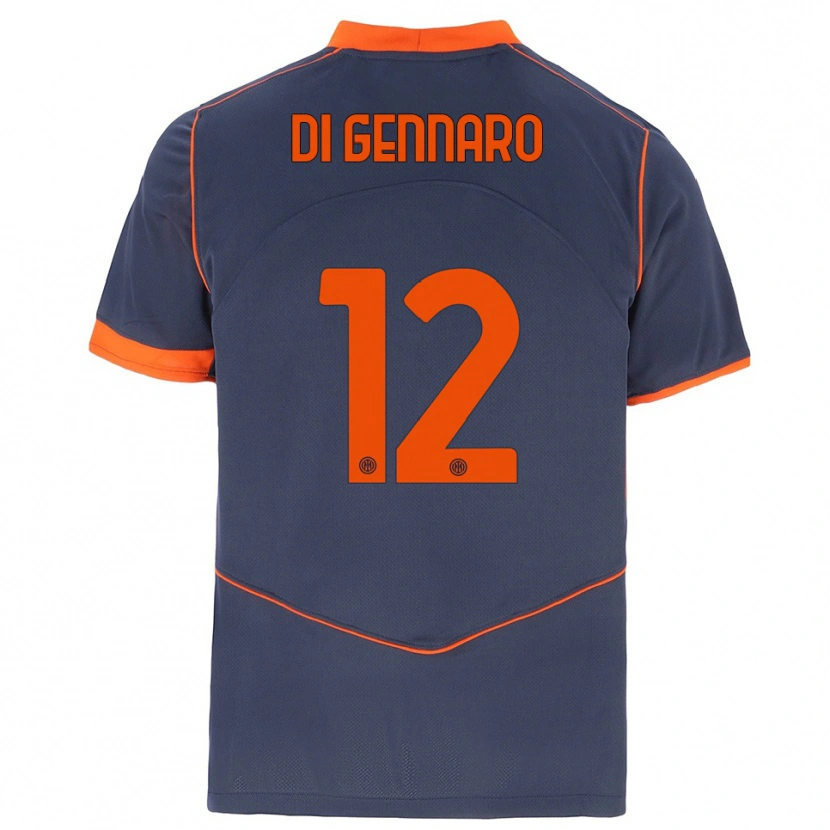 Danxen Damen Raffaele Di Gennaro #12 Grau Orange Ausweichtrikot Trikot 2025/26 T-Shirt