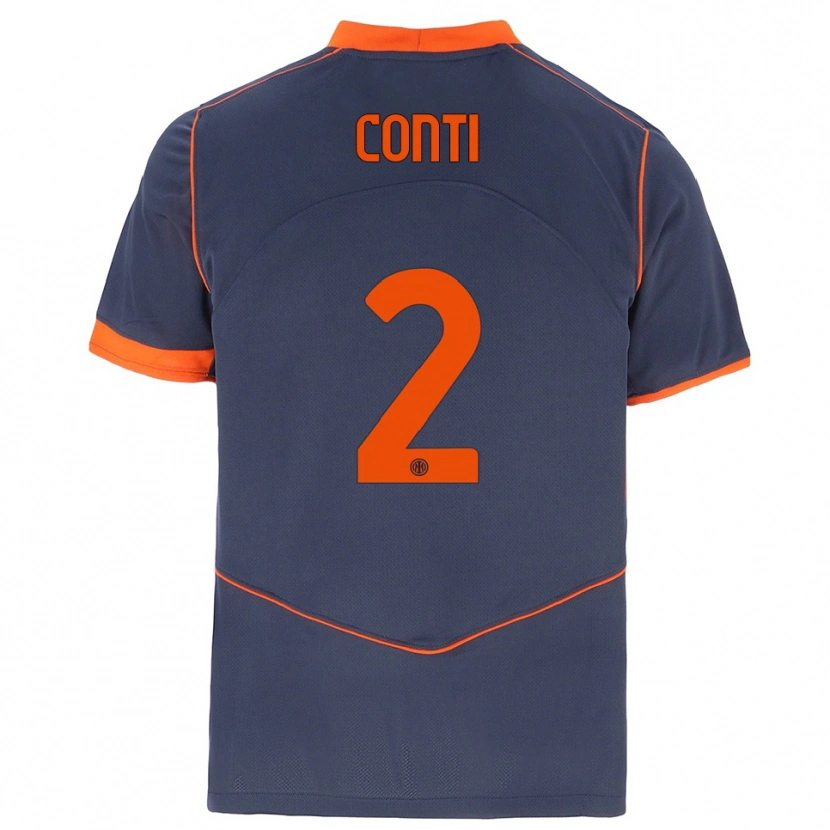Danxen Damen Arturo Conti #2 Grau Orange Ausweichtrikot Trikot 2025/26 T-Shirt