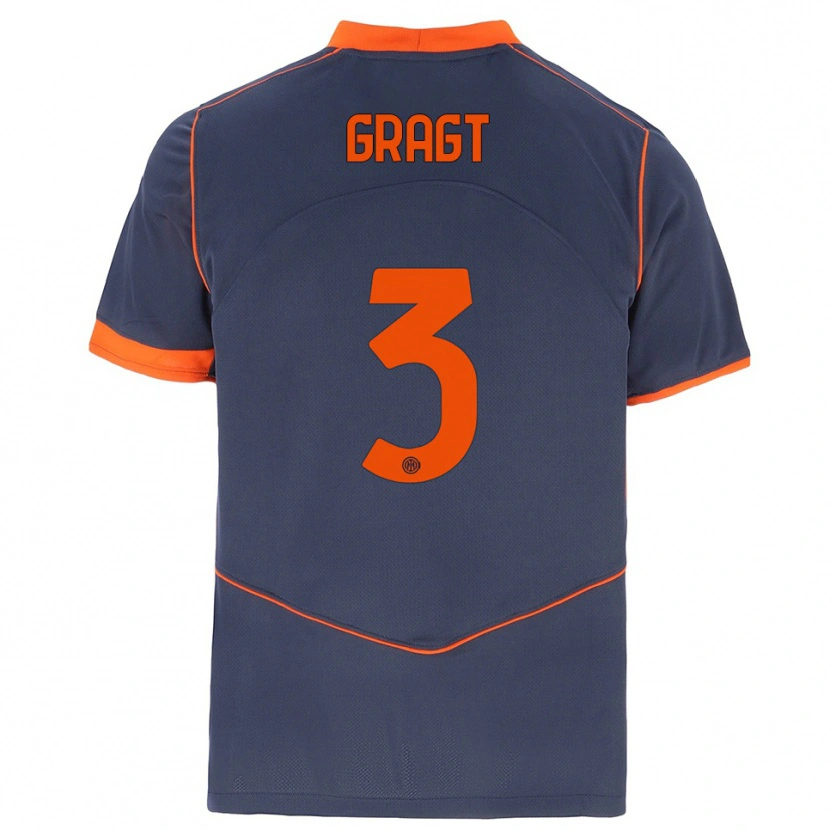 Danxen Damen Stefanie Van Der Gragt #3 Grau Orange Ausweichtrikot Trikot 2025/26 T-Shirt