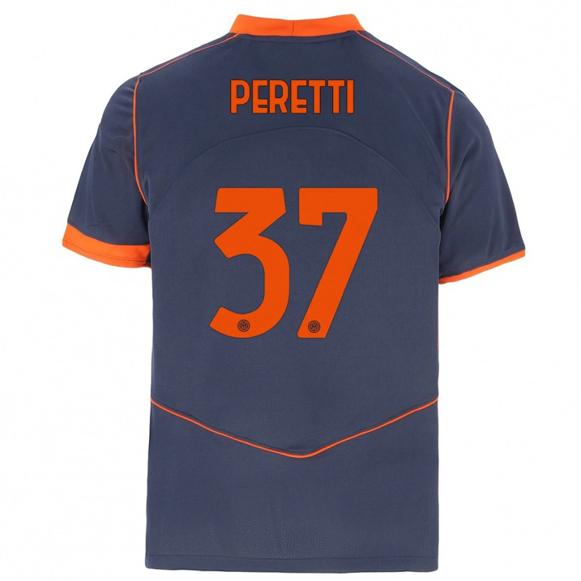 Danxen Damen Lorenzo Peretti #37 Grau Orange Ausweichtrikot Trikot 2025/26 T-Shirt