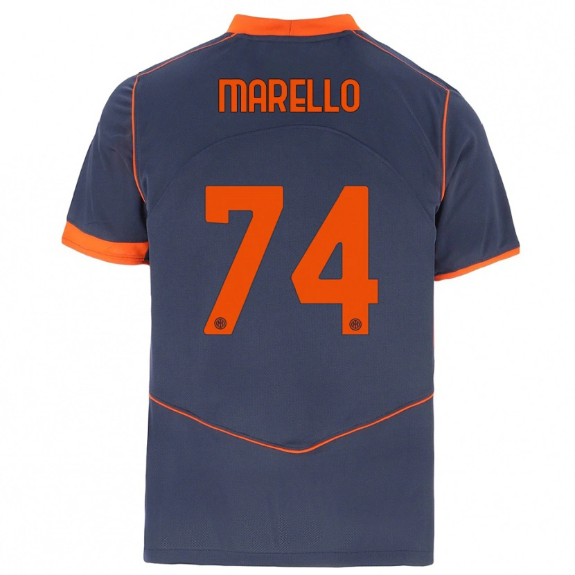 Danxen Damen Mattia Marello #74 Grau Orange Ausweichtrikot Trikot 2025/26 T-Shirt