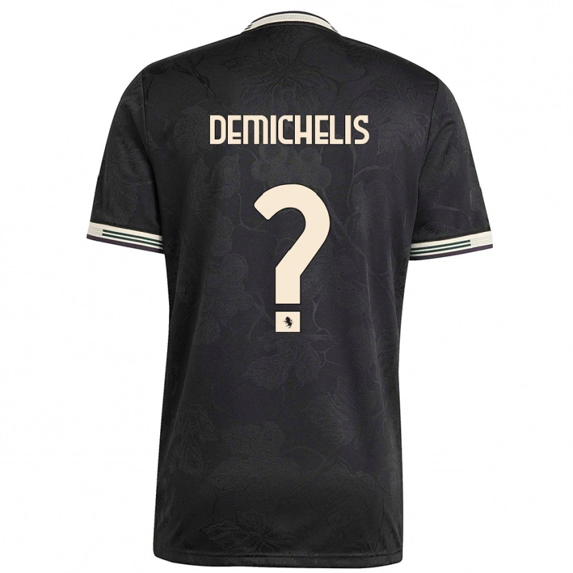Danxen Damen Emanuele Demichelis #0 Schwarz Weiß Grün Ausweichtrikot Trikot 2025/26 T-Shirt