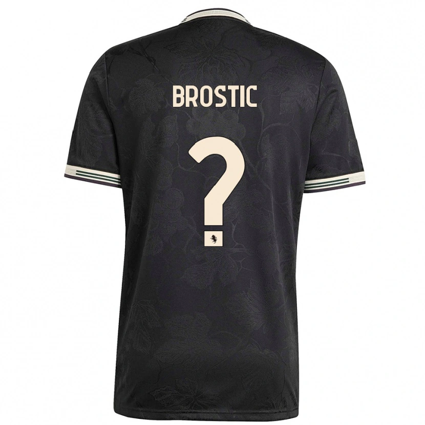Danxen Damen Gabriel Brostic #0 Schwarz Weiß Grün Ausweichtrikot Trikot 2025/26 T-Shirt