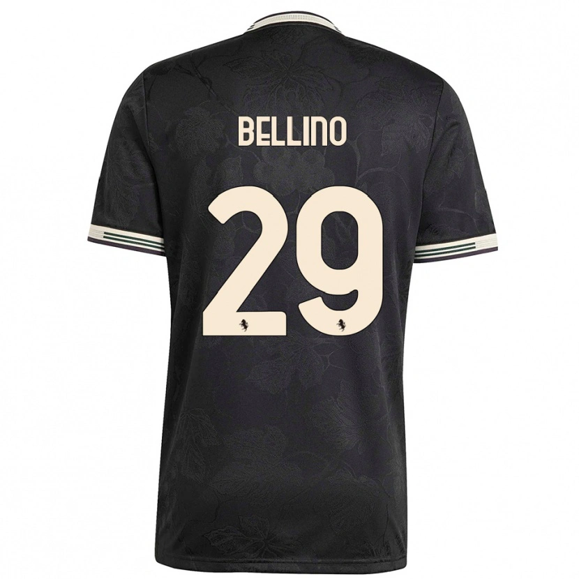 Danxen Damen Filippo Bellino #29 Schwarz Weiß Grün Ausweichtrikot Trikot 2025/26 T-Shirt