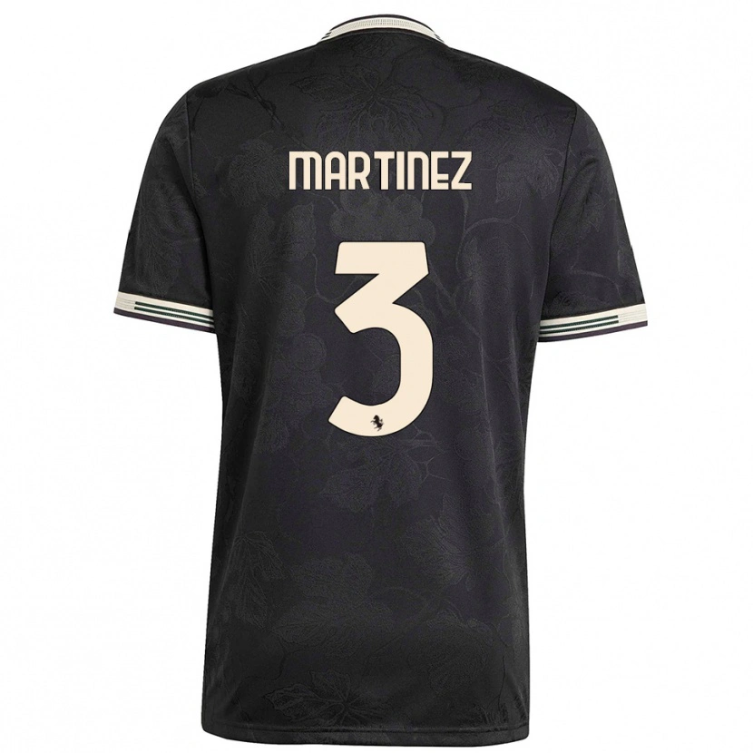 Danxen Damen Bruno Martinez #3 Schwarz Weiß Grün Ausweichtrikot Trikot 2025/26 T-Shirt
