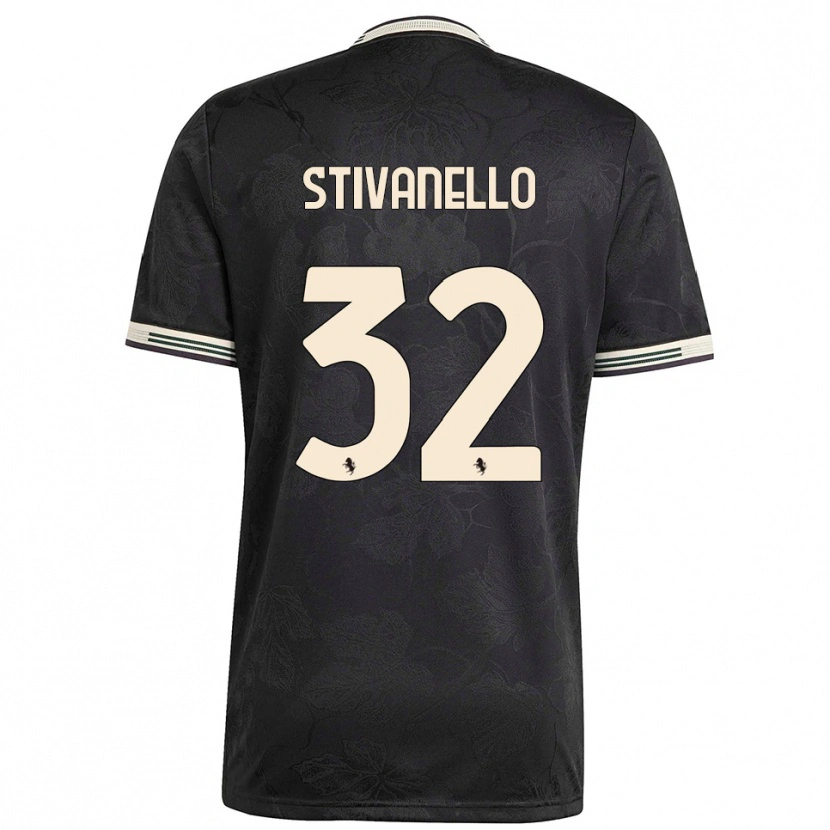 Danxen Damen Riccardo Stivanello #32 Schwarz Weiß Grün Ausweichtrikot Trikot 2025/26 T-Shirt