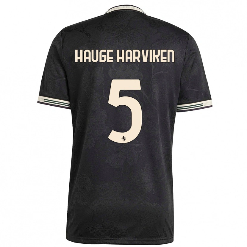 Danxen Damen Mathilde Hauge Harviken #5 Schwarz Weiß Grün Ausweichtrikot Trikot 2025/26 T-Shirt