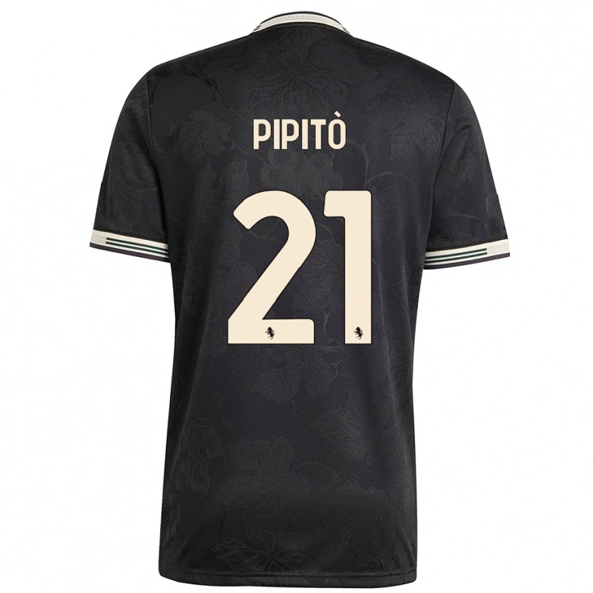 Danxen Damen Giuseppe Pipitò #21 Schwarz Weiß Grün Ausweichtrikot Trikot 2025/26 T-Shirt