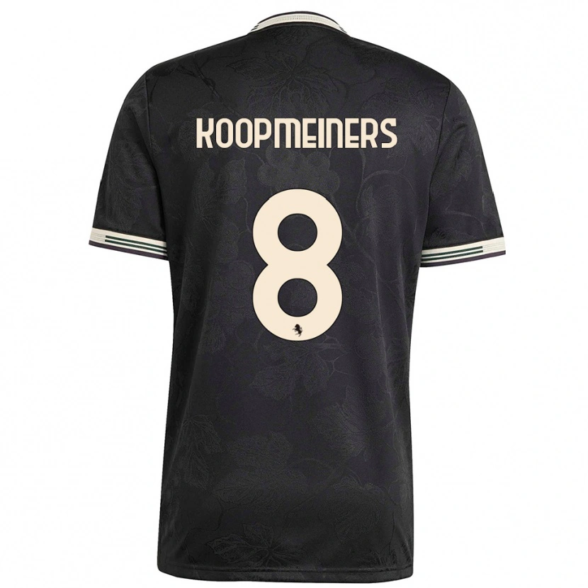 Danxen Damen Teun Koopmeiners #8 Schwarz Weiß Grün Ausweichtrikot Trikot 2025/26 T-Shirt
