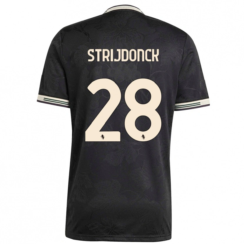 Danxen Damen Bayron Strijdonck #28 Schwarz Weiß Grün Ausweichtrikot Trikot 2025/26 T-Shirt