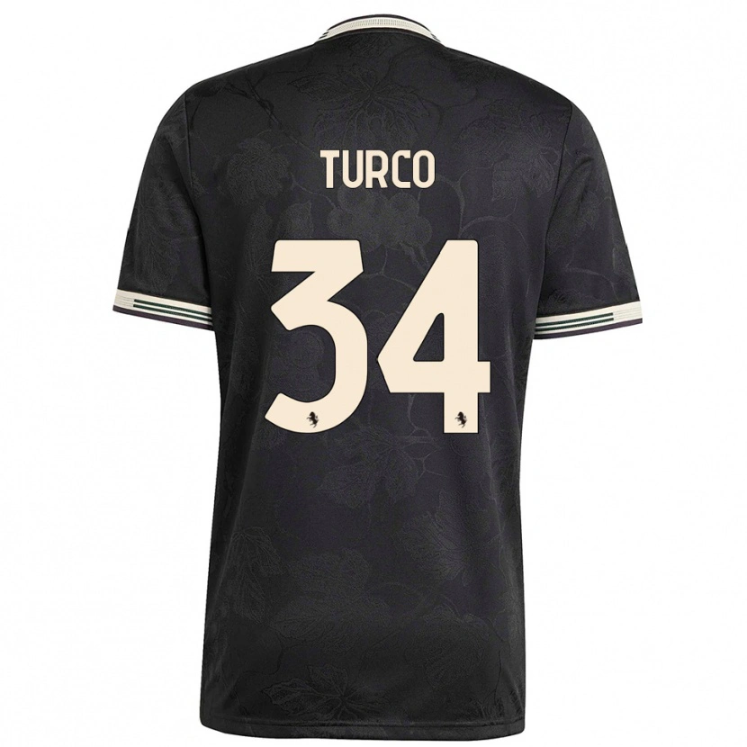 Danxen Damen Stefano Turco #34 Schwarz Weiß Grün Ausweichtrikot Trikot 2025/26 T-Shirt