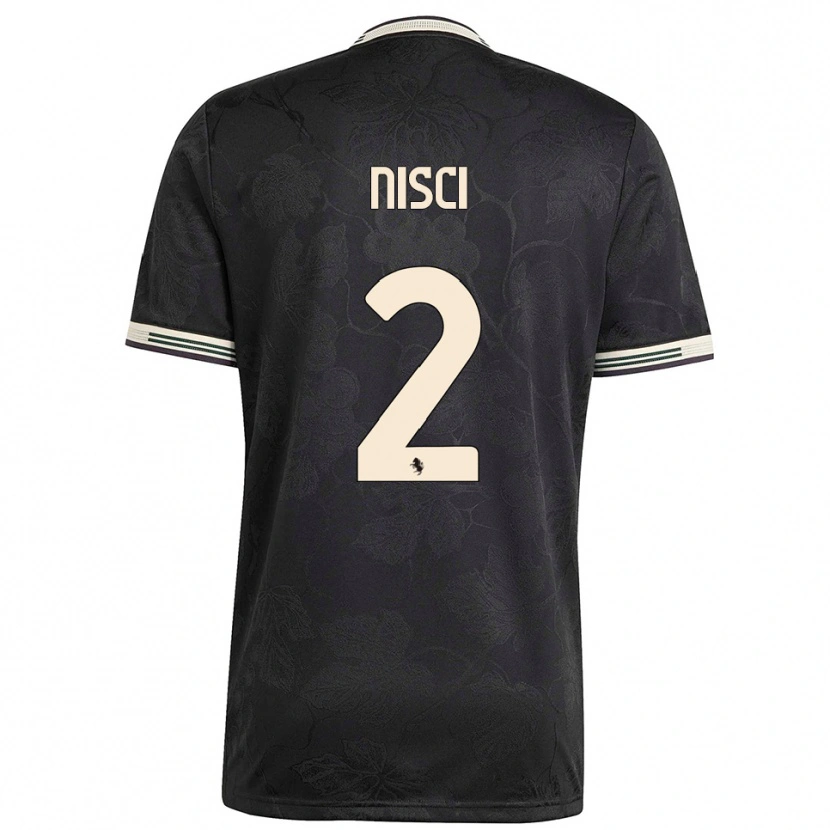 Danxen Damen Alessandro Nisci #2 Schwarz Weiß Grün Ausweichtrikot Trikot 2025/26 T-Shirt