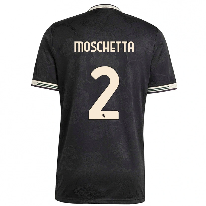 Danxen Damen Lorenzo Moschetta #2 Schwarz Weiß Grün Ausweichtrikot Trikot 2025/26 T-Shirt
