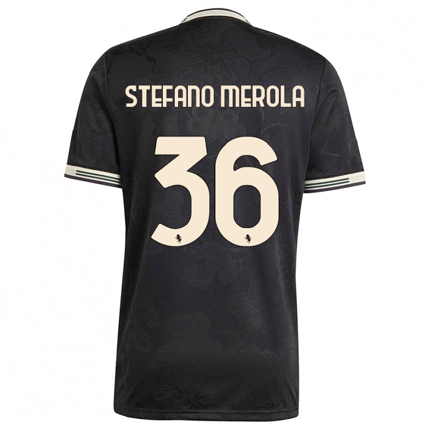 Danxen Damen Antonio Stefano Merola #36 Schwarz Weiß Grün Ausweichtrikot Trikot 2025/26 T-Shirt