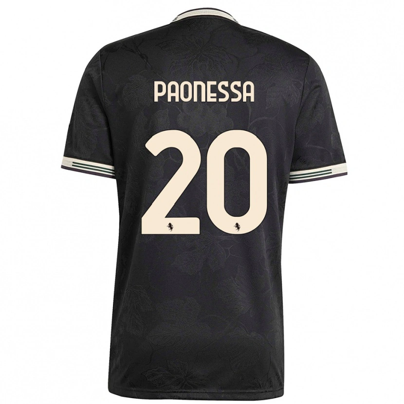 Danxen Damen Riccardo Paonessa #20 Schwarz Weiß Grün Ausweichtrikot Trikot 2025/26 T-Shirt