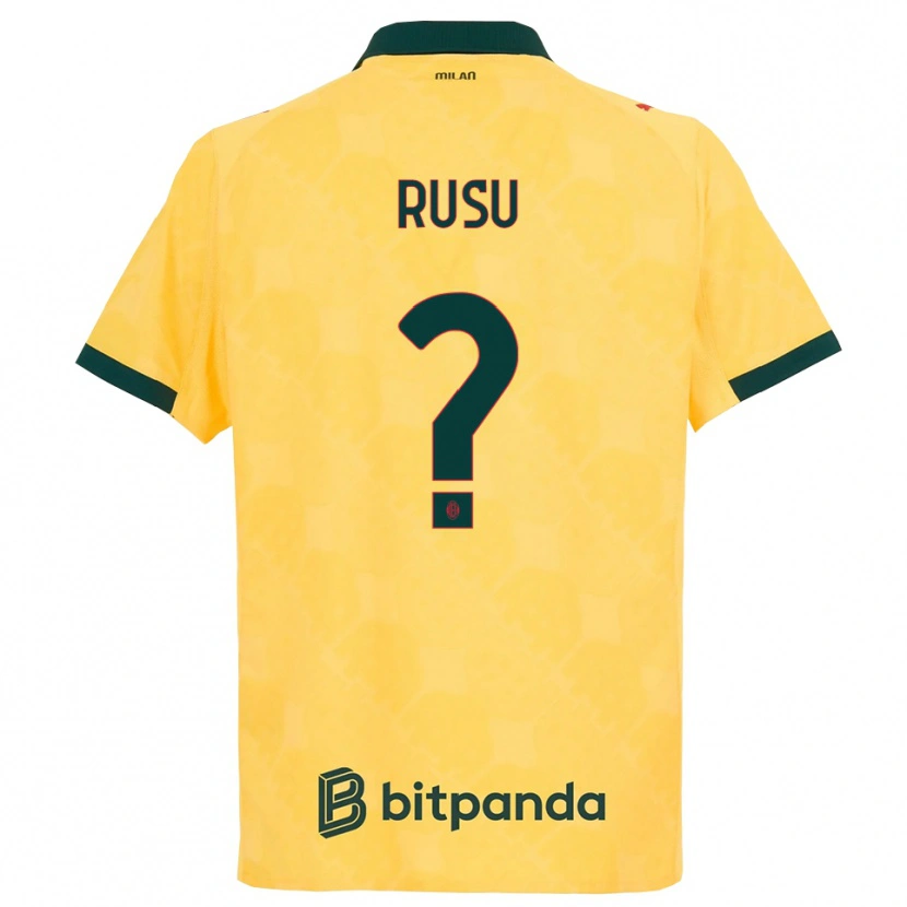 Danxen Damen Ryan Rusu #0 Gelb Schwarz Ausweichtrikot Trikot 2025/26 T-Shirt