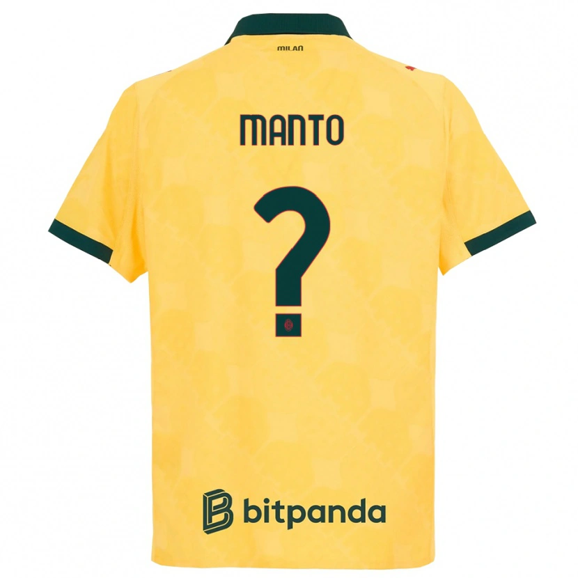 Danxen Damen Gaetano Manto #0 Gelb Schwarz Ausweichtrikot Trikot 2025/26 T-Shirt