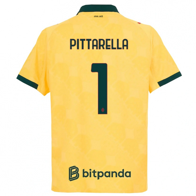 Danxen Damen Matteo Pittarella #1 Gelb Schwarz Ausweichtrikot Trikot 2025/26 T-Shirt