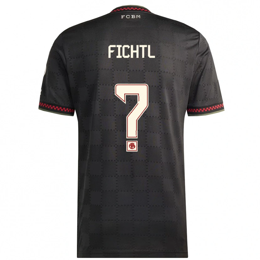 Danxen Damen Noah Fichtl #0 Schwarz Weiß Ausweichtrikot Trikot 2025/26 T-Shirt