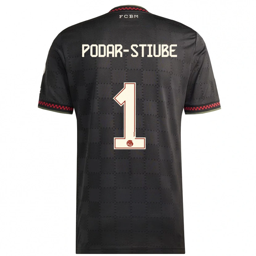 Danxen Damen David Podar-Stiube #1 Schwarz Weiß Ausweichtrikot Trikot 2025/26 T-Shirt