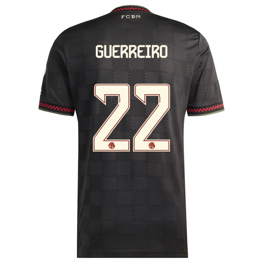 Danxen Damen Raphaël Guerreiro #22 Schwarz Weiß Ausweichtrikot Trikot 2025/26 T-Shirt