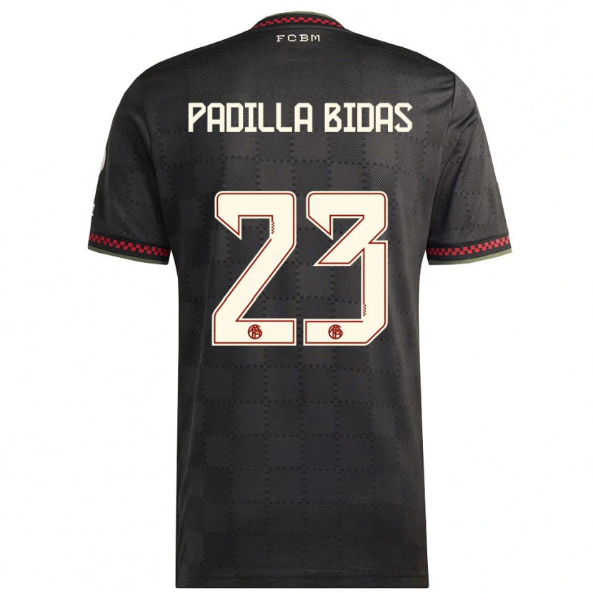 Danxen Damen Natalia Padilla Bidas #23 Schwarz Weiß Ausweichtrikot Trikot 2025/26 T-Shirt