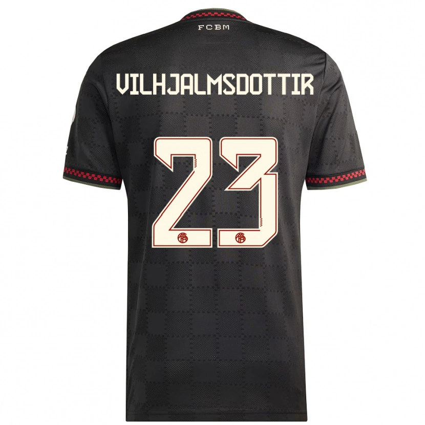 Danxen Damen Karolina Lea Vilhjalmsdottir #23 Schwarz Weiß Ausweichtrikot Trikot 2025/26 T-Shirt