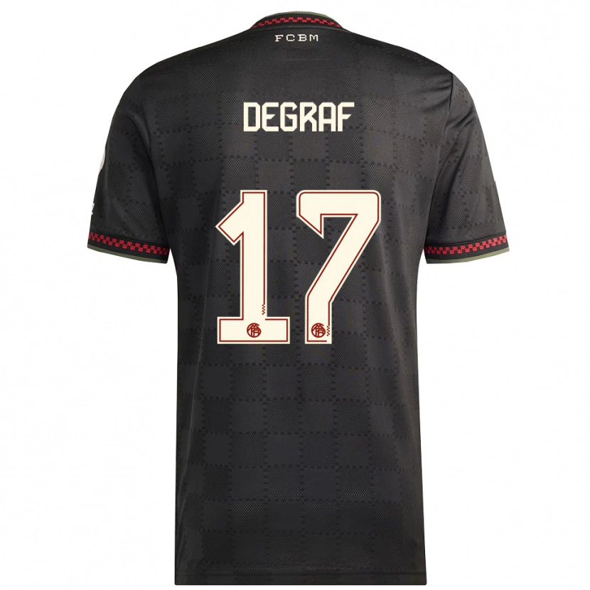 Danxen Damen Artur Degraf #17 Schwarz Weiß Ausweichtrikot Trikot 2025/26 T-Shirt