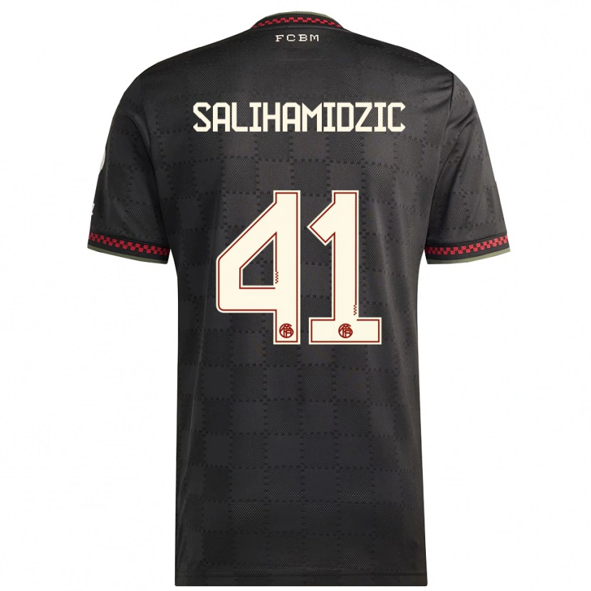 Danxen Damen Nick Salihamidzic #41 Schwarz Weiß Ausweichtrikot Trikot 2025/26 T-Shirt
