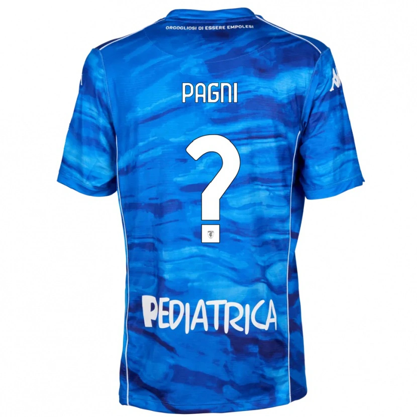 Danxen Kinder Niccolò Pagni #0 Blau Weiß Heimtrikot Trikot 2025/26 T-Shirt