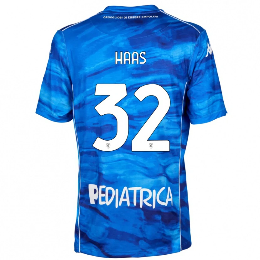 Danxen Kinder Nicolas Haas #32 Blau Weiß Heimtrikot Trikot 2025/26 T-Shirt
