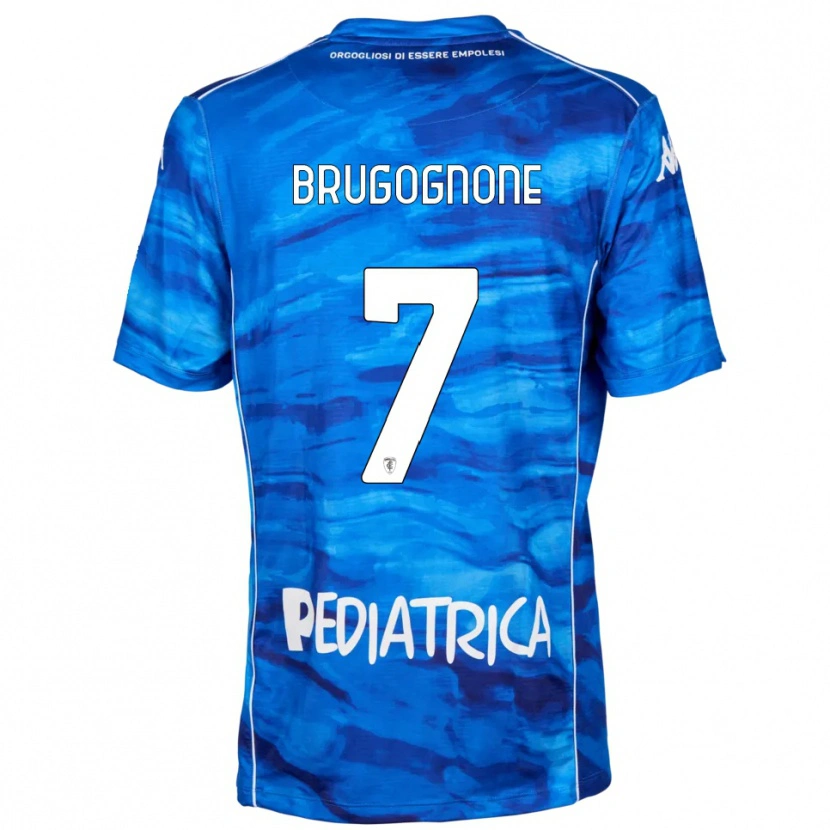 Danxen Kinder Giuseppe Brugognone #7 Blau Weiß Heimtrikot Trikot 2025/26 T-Shirt